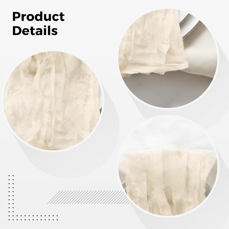 مجموعة مناديل الشاش البوليستر البوهو من 24 قطعة، ناعمة ومجعدة مقاس 19.7 × 19.7 بوصة لحفلات العشاء - Image 3